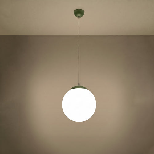 Sollux Lighting Hanglamp UGO 30 olijfgroen - 30x30x120cm
