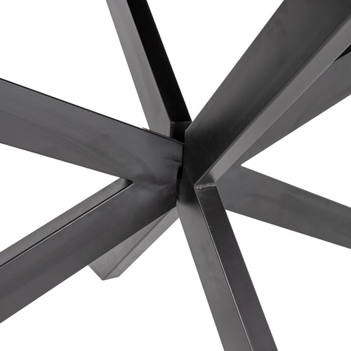 Giga Meubel Eettafel Mansour - Zwart Mangohout - 220x100x76cm - vtwonen shop