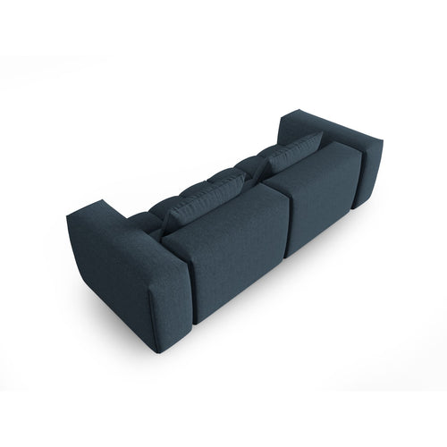 Cosmopolitan Design - Modulaire bank Verona 3-zits, structurele stof donkerblauw - 85x230x70cm