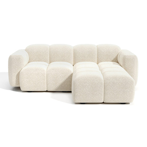 Premium Interiors - Modulaire bank MOSS - fluweel met structuur  180cm