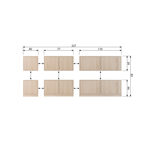 vtwonen onderkast Modulair - Eikenhout Fineer - Naturel - 44x110x40 - vtwonen shop
