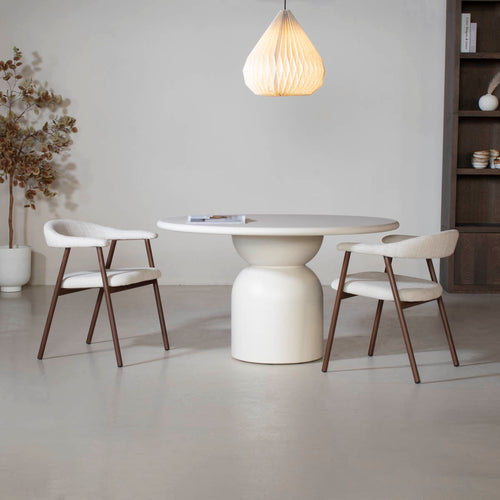 DÉJA Living Eettafel Djurö - Rond Beige Eco Composiet - 130cm - vtwonen shop