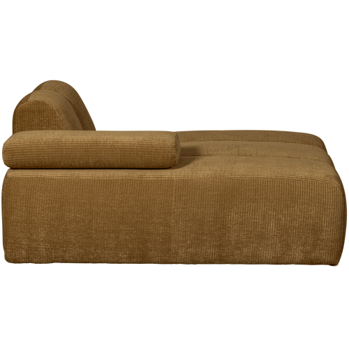 WOOOD chaise longue element links Mojo - Ribstof - Geel -74x162x122cm - vtwonen shop