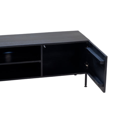 Giga Meubel Tv-Meubel Roman - Zwart Mangohout - 150x40x50cm - vtwonen shop