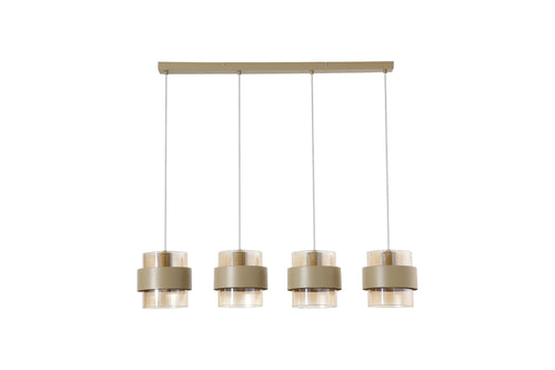 Searchlight hanglamp Royal - 4 lichts - 93  x 120   cm - zandkleur amber
