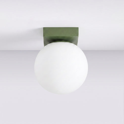 Sollux Lighting Plafondlamp YOLI 1 olijfgroen - 12x12x14,5cm