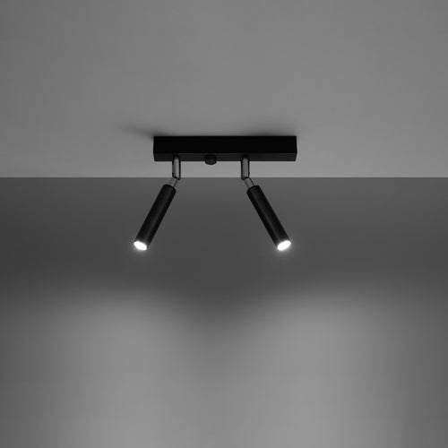 Sollux Lighting Plafondlamp EYETECH 2 zwart - 25x3x20cm