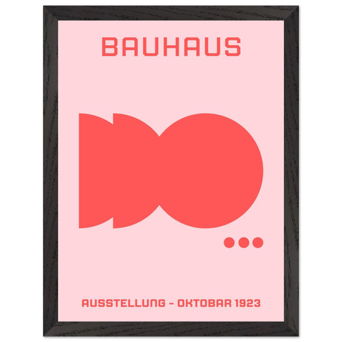Artfulprints Poster met Lijst Bauhaus - Ausstellung oktobar 1923   - 30x40 cm - Roze