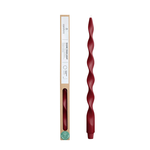 Originalhome spiraalkaars 40 cm - bordeaurood