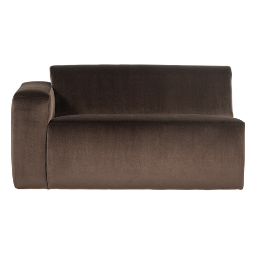 WOOOD 1,5-zits bank arm links Mojo Base - Velvet - Bruin - 74x145x97