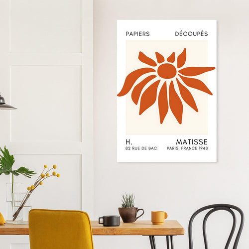 Artfulprints  Matisse – Deep sea dance orange   poster A4 21x29.7 cm - vtwonen shop