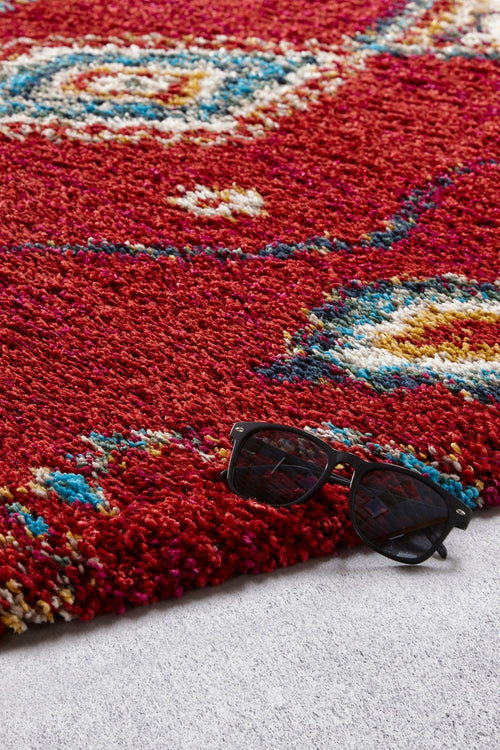 AFK Living vloerkleed  Native - shaggy - rood - 160 x 230 cm - vtwonen shop