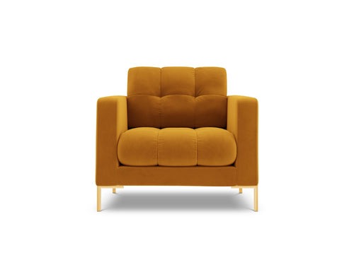 Cosmopolitan Design Fauteuil Bali flueel, geel - 96x87x75cm