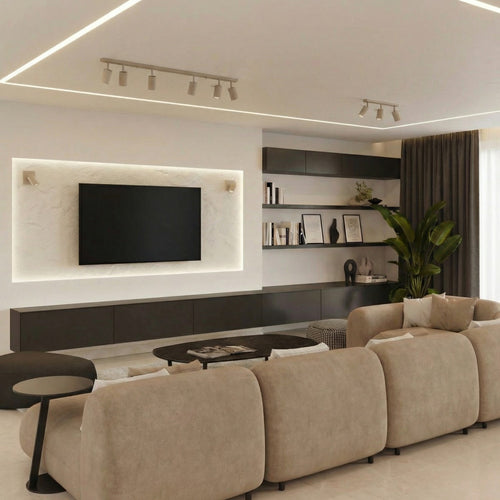 Sollux Lighting Wandlamp RING taupe - 8x16x8cm