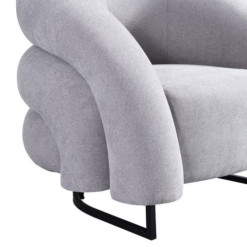 Home Deluxe fauteuil MACA fluweel stof grijs - 95 x 73 x 88 cm - vtwonen shop