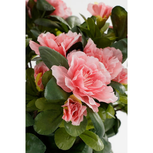 Mica Decorations Azalea Kunstplant in Bloempot Stan - H31 x Ø26 cm - Perzik