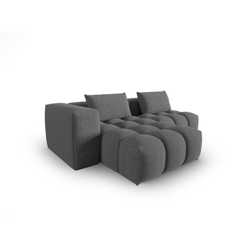 Cosmopolitan Design - Modulaire hoekbank links Verona 3-zits, structurele stof grijs - 145x205x70cm