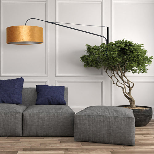 Steinhauer wandlamp elegant - 1 lichts - 145x 56 cm - zwart goud