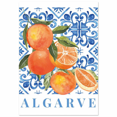 Artfulprints Poster met Lijst Fruits - Oranges in the Algarve   - 30x40 cm - Meerkleurig