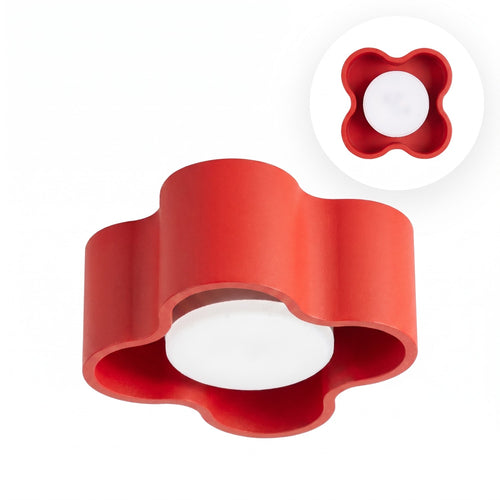 Sollux Lighting Plafondlamp OVIO 1 rood Gx53 - 12x12x6cm