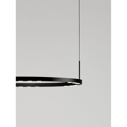 Nova Luce LUNETTE Geïntegreerde LED-hanglamp voor plafond, zandkleurig zwart, Triac dimbaar, 34W, 1453lm, 3000K