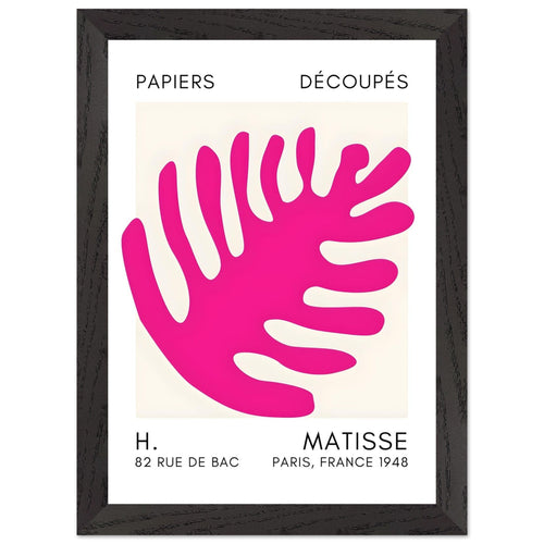 Artfulprints Poster met Lijst Matisse – Coral bloom pink   - A4 21x29.7 cm - Roze