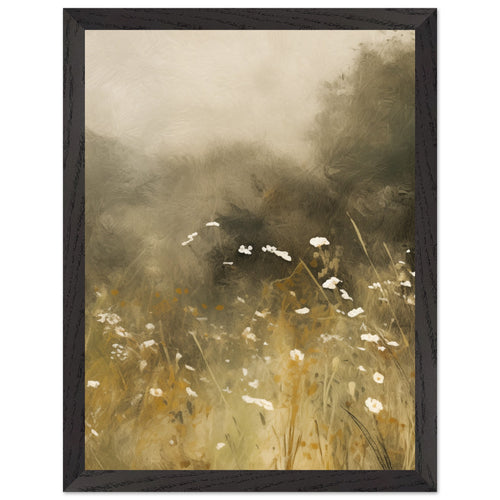 Artfulprints Poster met Lijst Abstract - Floral essence   - 30x40 cm - Groen