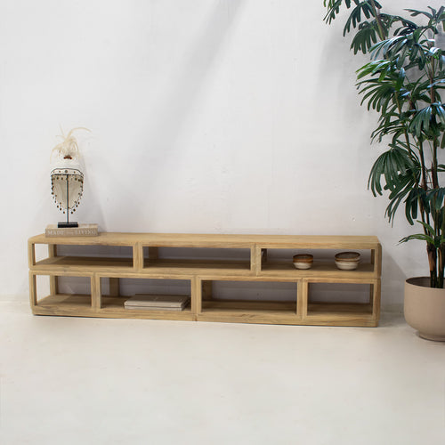 Giga Meubel Tv-meubel Eline - Mangohout - Naturel - 200x35x45cm - vtwonen shop