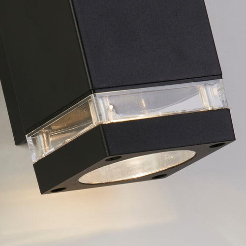 Searchlight Houston Buiten Up Down Wandlamp Zwart