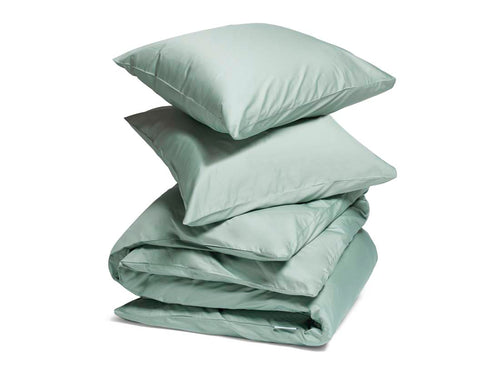 Yumeko dekbedovertrek katoen satijn sea green 200x220 + 2/60x70 - vtwonen shop