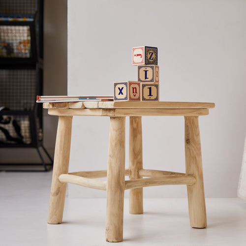 Tikamoon Nachtkastje voor kinderen van massief teakhout - Naturel - vtwonen shop