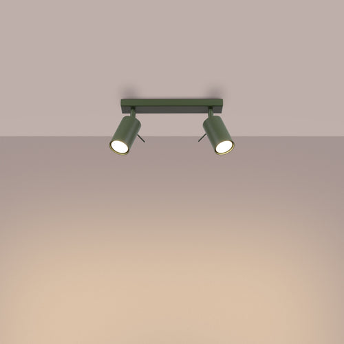Sollux Lighting Plafondlamp RING 2 olijfgroen - 30x6x17cm