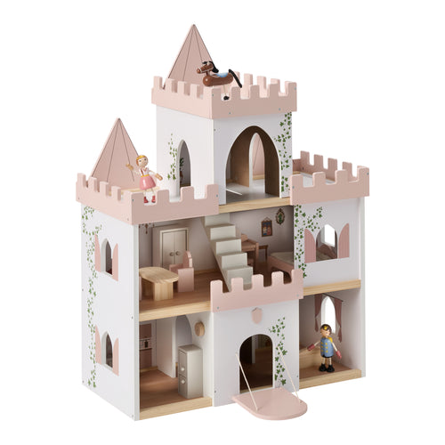Petite Amélie Houten Poppenhuis Prinsessenkasteel - Incl. poppen en 10-delige meubelset - vtwonen shop