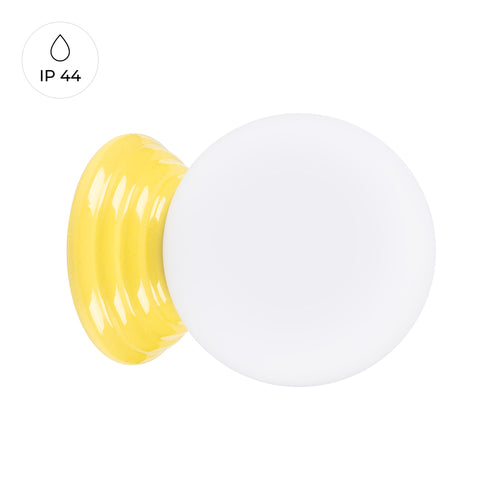 Sollux Lighting Wandlamp ZORI geel IP44 - 12x16x12cm