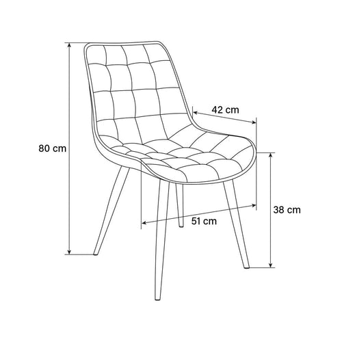 Home Deluxe gestoffeerde stoel IKALO grijs/bruin Aantal: 6 - vtwonen shop