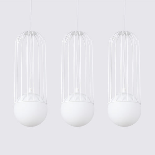 Sollux Lighting Hanglamp BRINA 3L wit - 54x12x115cm