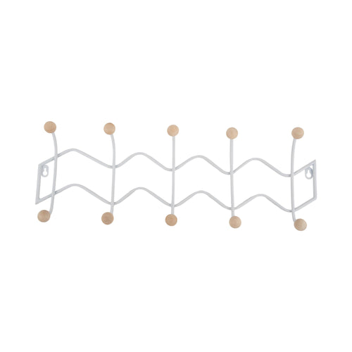 Present Time kapstok Double Zig Zag - wit - 61x6.5x20cm - vtwonen shop