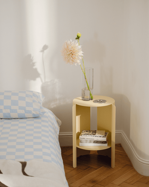 noo.ma Wa Side Table - gepoedercoat stalen bijzettafel, Cocoa Brown