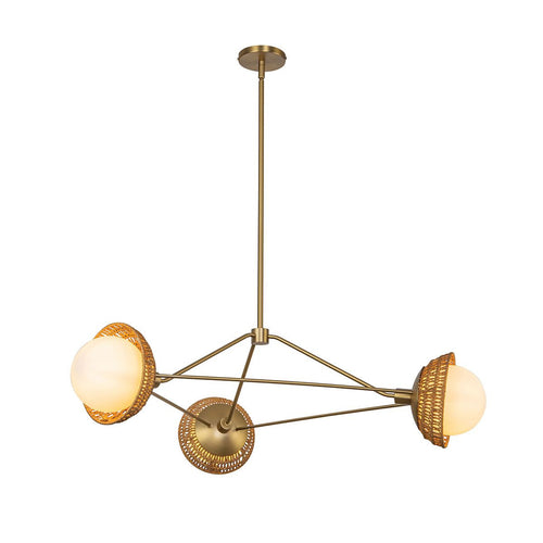 Pendelleuchte Deckenleuchte Modern Gebürstetes Gold 3x E14