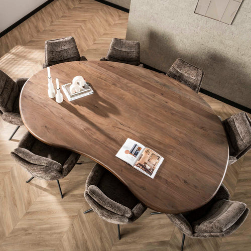Giga Meubel Eettafel Sculpture - Bruin Acaciahout - 240cm