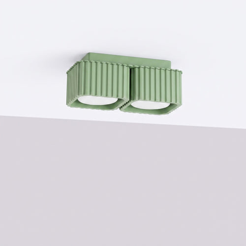 Sollux Lighting Plafondlamp RIFF 2 saliegroen Gx53 - 20,5x10x8cm
