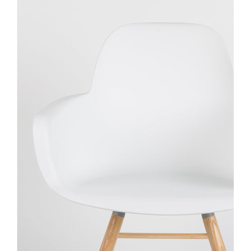 Zuiver Albert Kuip Eetkamerstoelen Armleuning Wit - Set van 2