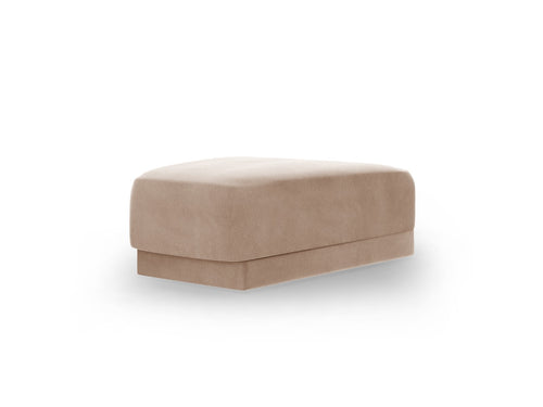 Micadoni Poef Miley flueel, cappuccino - 79x88x40cm