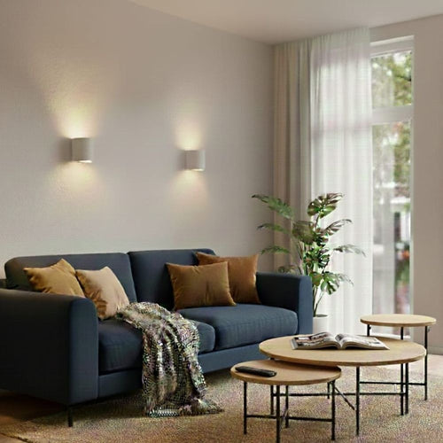 Artdelight Wandlamp Plaster Rond - Wit