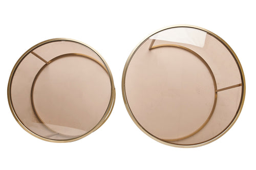 Light & Living salontafel DUARTE - Ø75x44cm - goud - Set van 2 - vtwonen shop