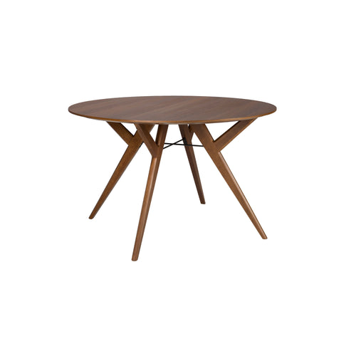 Zuiver IJver Eettafel Rond 120 cm Hout Walnoot - Bruin