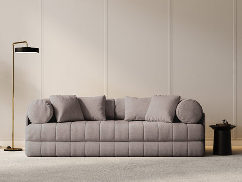 Cosmopolitan Design Converteerbare bank Kemi 3-zits, boucle warm grijs - 95x206x70cm