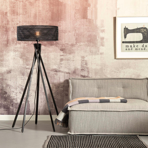 GOOD&MOJO vloerlamp Java - zwart - Ø50cm - vtwonen shop