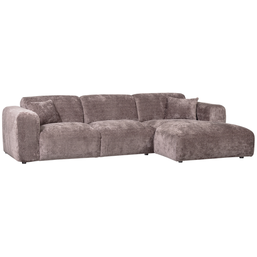 WOOOD chaise longue rechts Cloud - Chenille - Taupe - 80x280x165 cm - vtwonen shop