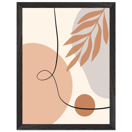 Artfulprints Poster met Lijst Boho – Soft movement   - 30x40 cm - Meerkleurig
